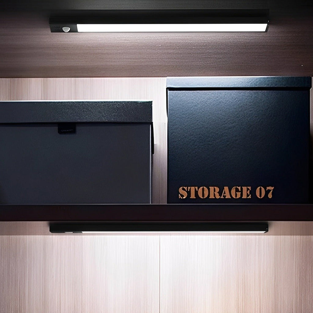 Modern Silver and Black Wireless Under Cabinet Lighting | Motion Sensor LED Light for Wardrobe 2