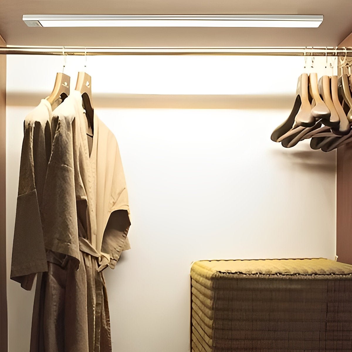 Modern Silver and Black Wireless Under Cabinet Lighting | Motion Sensor LED Light for Wardrobe 5