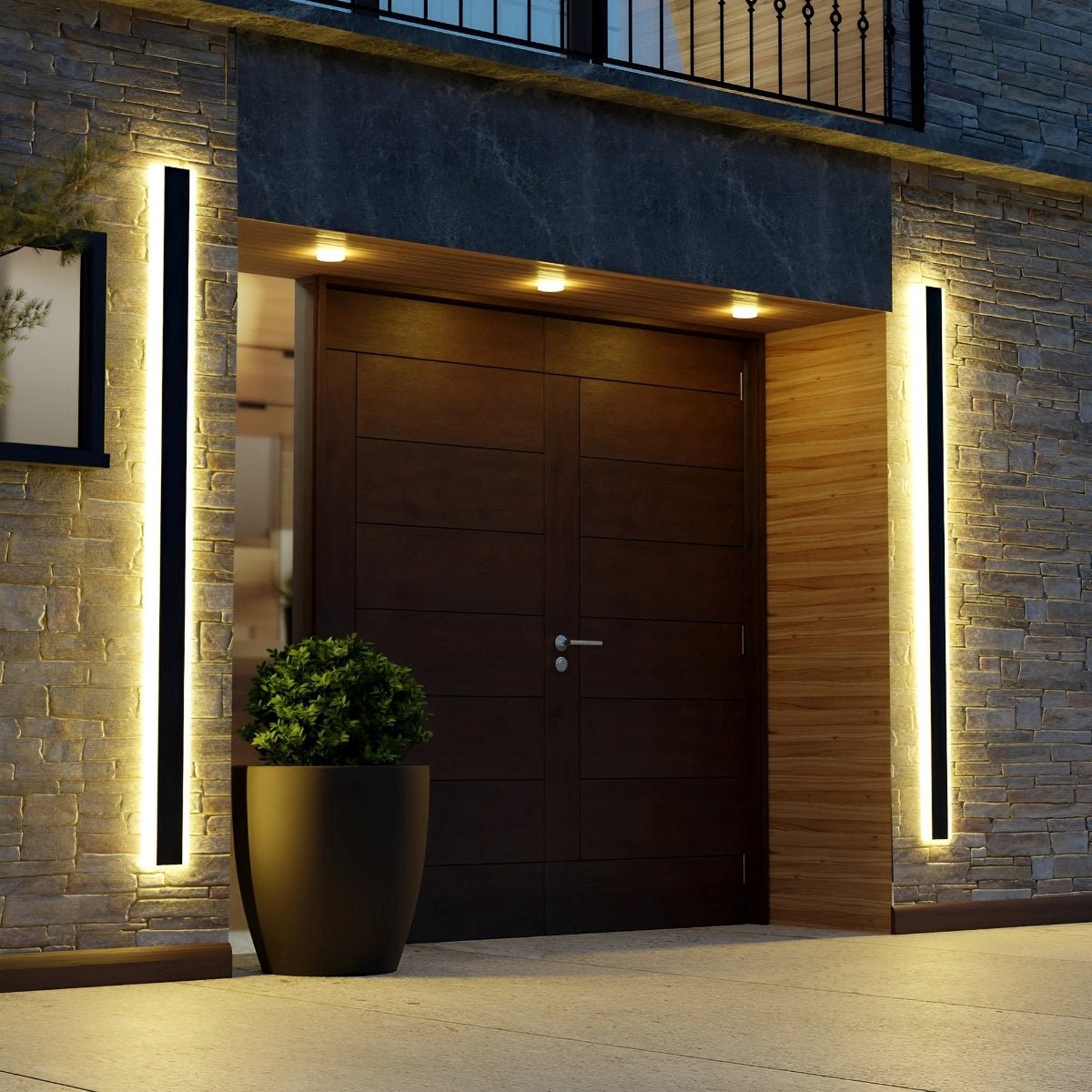 Modern Stainless Steel LED Outdoor Wall Sconce | Waterproof Dimmable Light for Garden 1