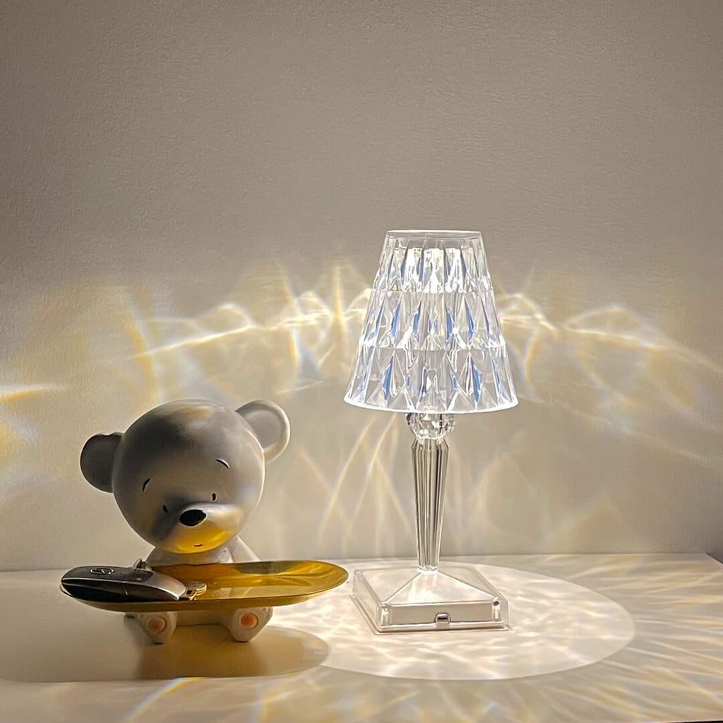 Modern Transparent Thermoplastic Table Lamp | Touch Control Rechargeable Light for Indoor and Outdoor Use 2
