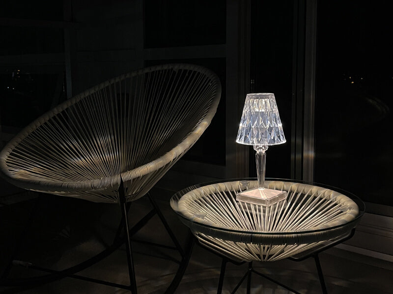 Modern Transparent Thermoplastic Table Lamp | Touch Control Rechargeable Light for Indoor and Outdoor Use 3