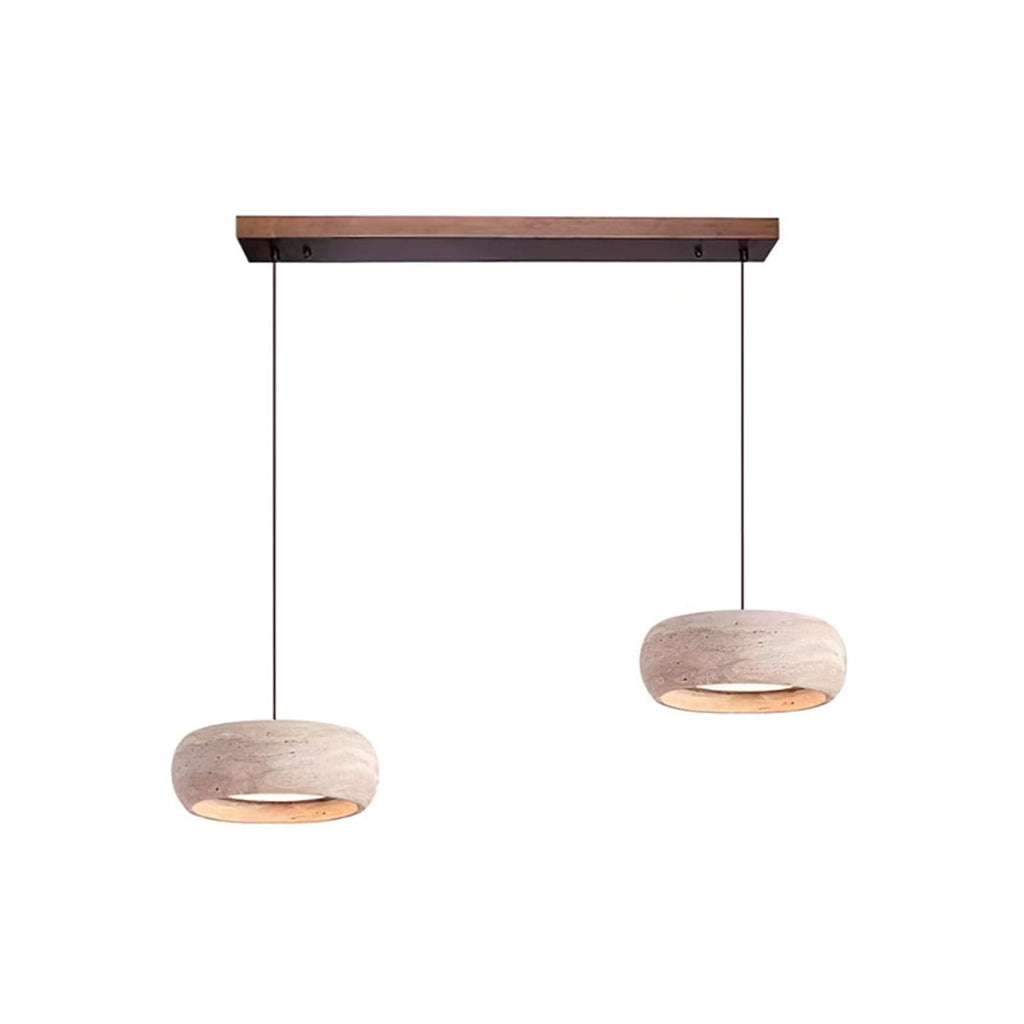 Modern Travertine Stone Pendant Light | Dimmable Remote Control for Kitchen 10