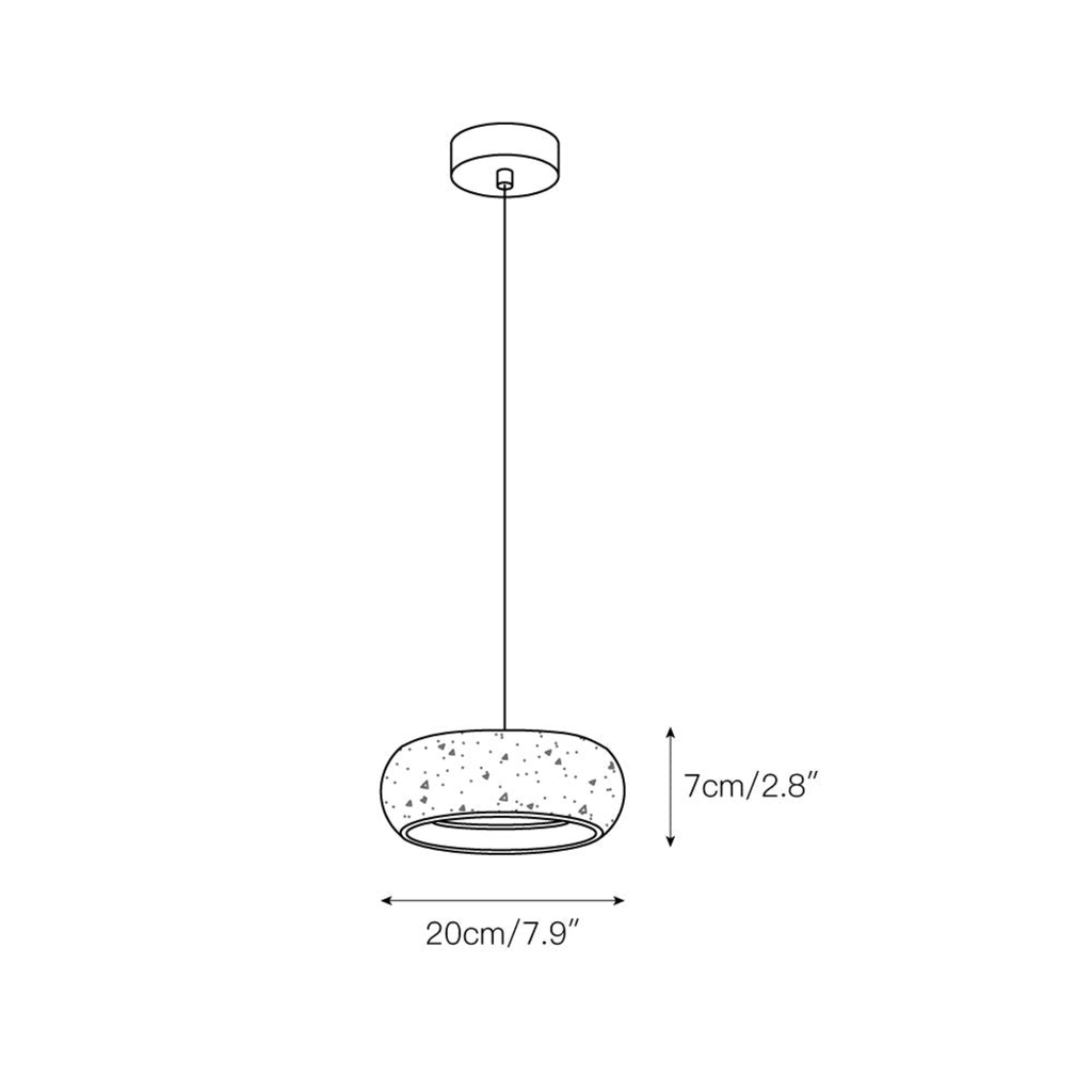Modern Travertine Stone Pendant Light | Dimmable Remote Control for Kitchen 3