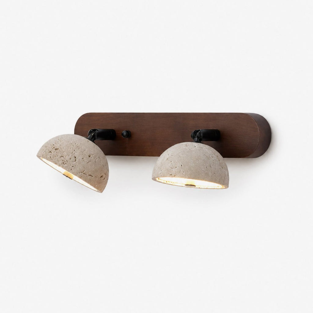 Modern Travertine Wall Sconce | Warm White LED Light for Living Room and Bedroom 0