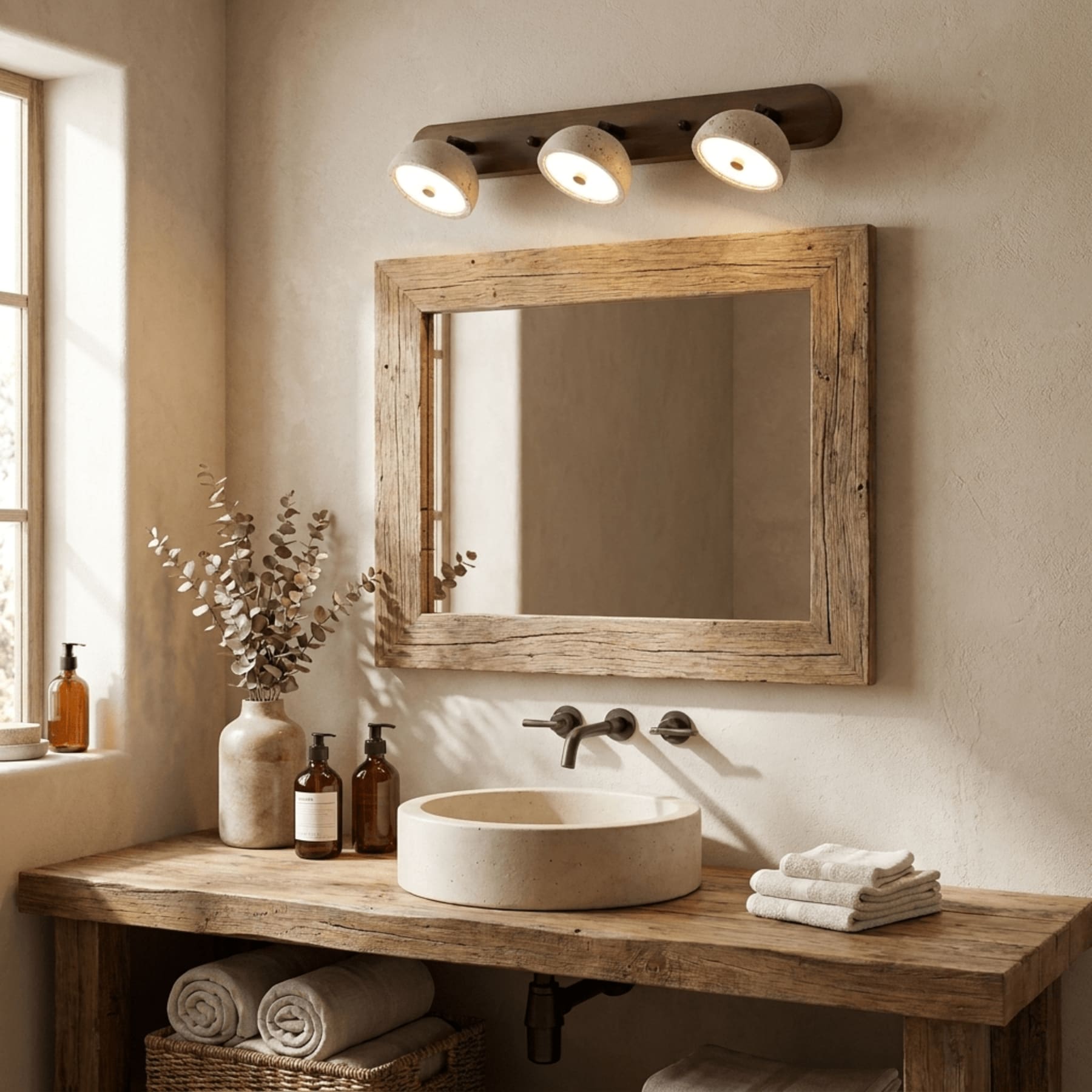 Modern Travertine Wall Sconce | Warm White LED Light for Living Room and Bedroom 3