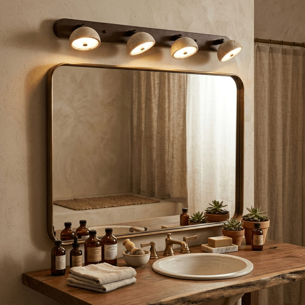 Modern Travertine Wall Sconce | Warm White LED Light for Living Room and Bedroom 4