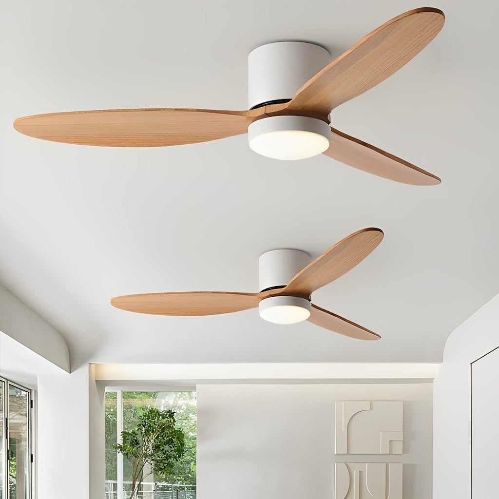 Modern White Ceiling Fan Light with Dimmable LED | Silent DC Motor for Living Room 2