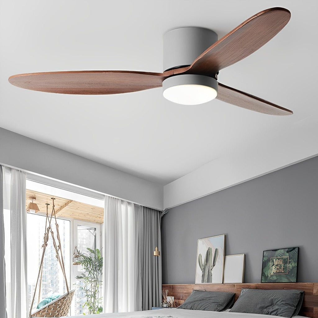 Modern White Ceiling Fan Light with Dimmable LED | Silent DC Motor for Living Room 4