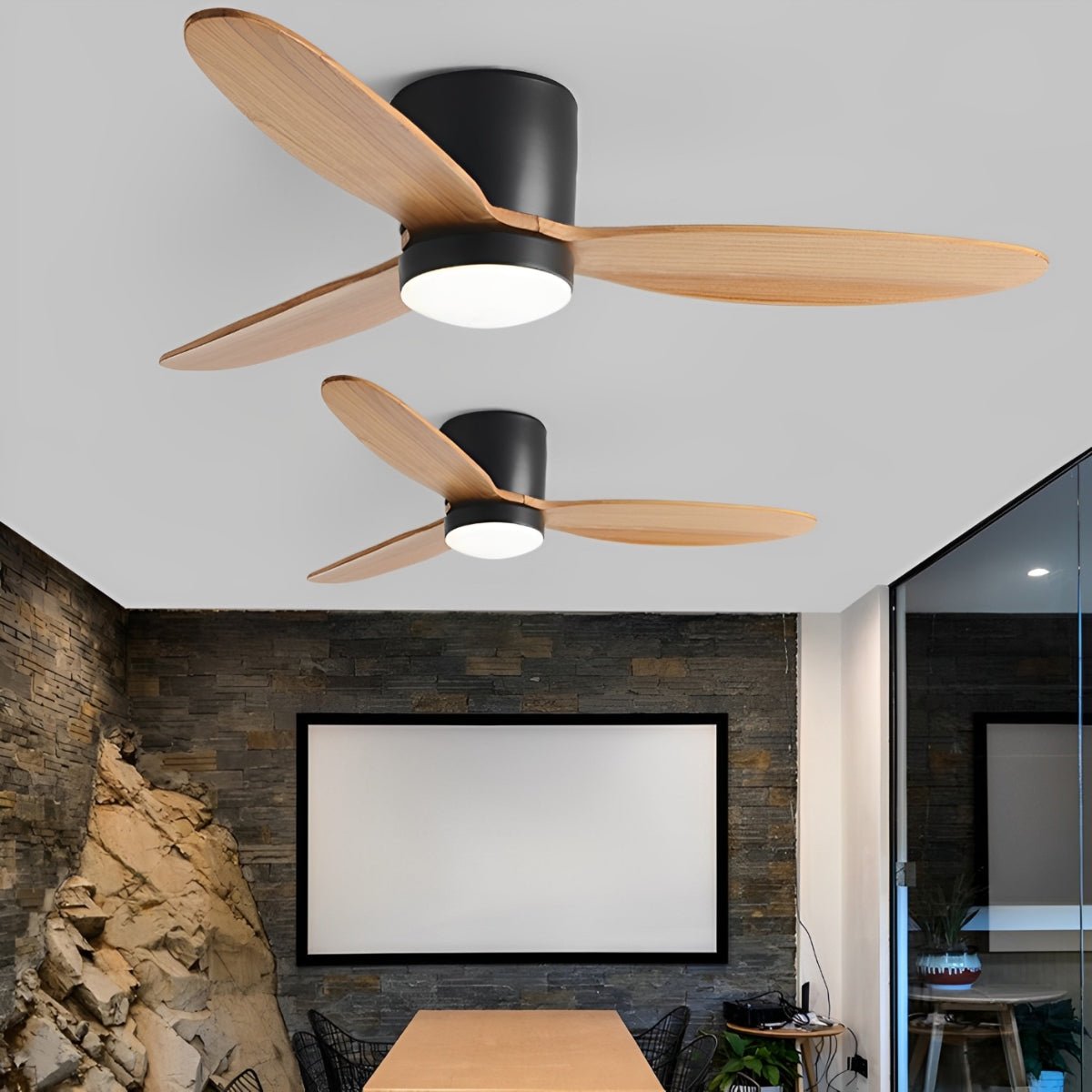 Modern White Ceiling Fan Light with Dimmable LED | Silent DC Motor for Living Room 5