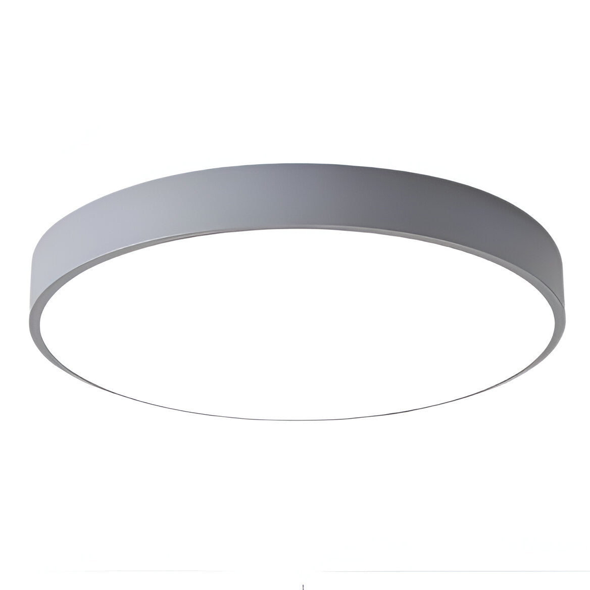 Modern White Iron LED Flush Mount Ceiling Light | Low-Profile Round Fixture for Living Room 2