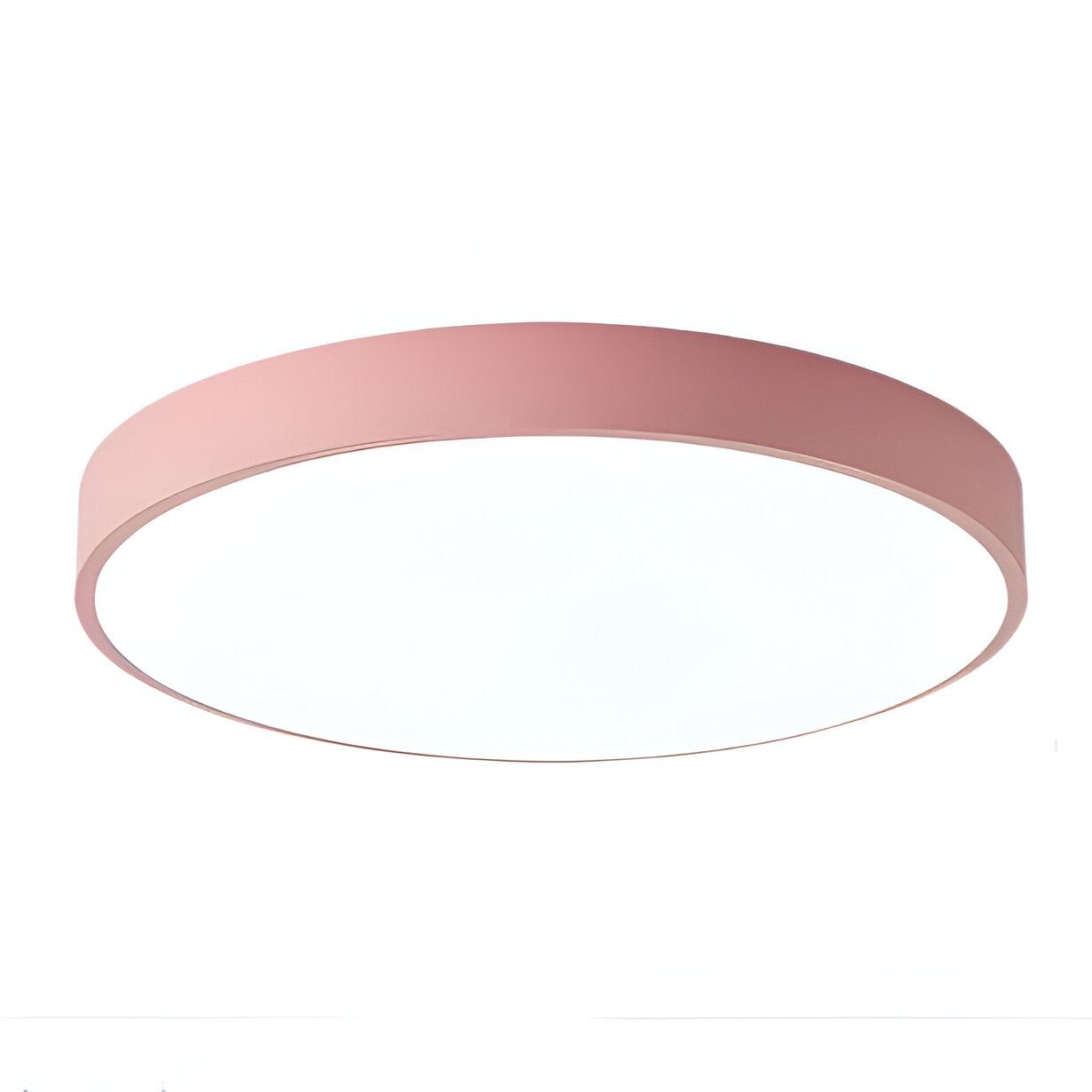 Modern White Iron LED Flush Mount Ceiling Light | Low-Profile Round Fixture for Living Room 5
