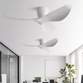 Modern White Walnut Wood Ceiling Fan | 6-Speed DC Motor with Remote Control for Living Room 0