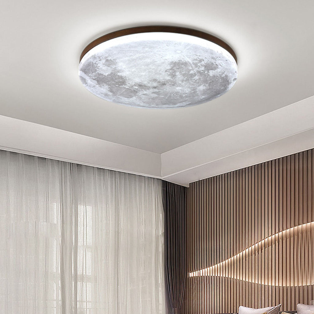 Modern Wood Flush Mount Ceiling Light | LED Acrylic Diffuser for Bedroom 3