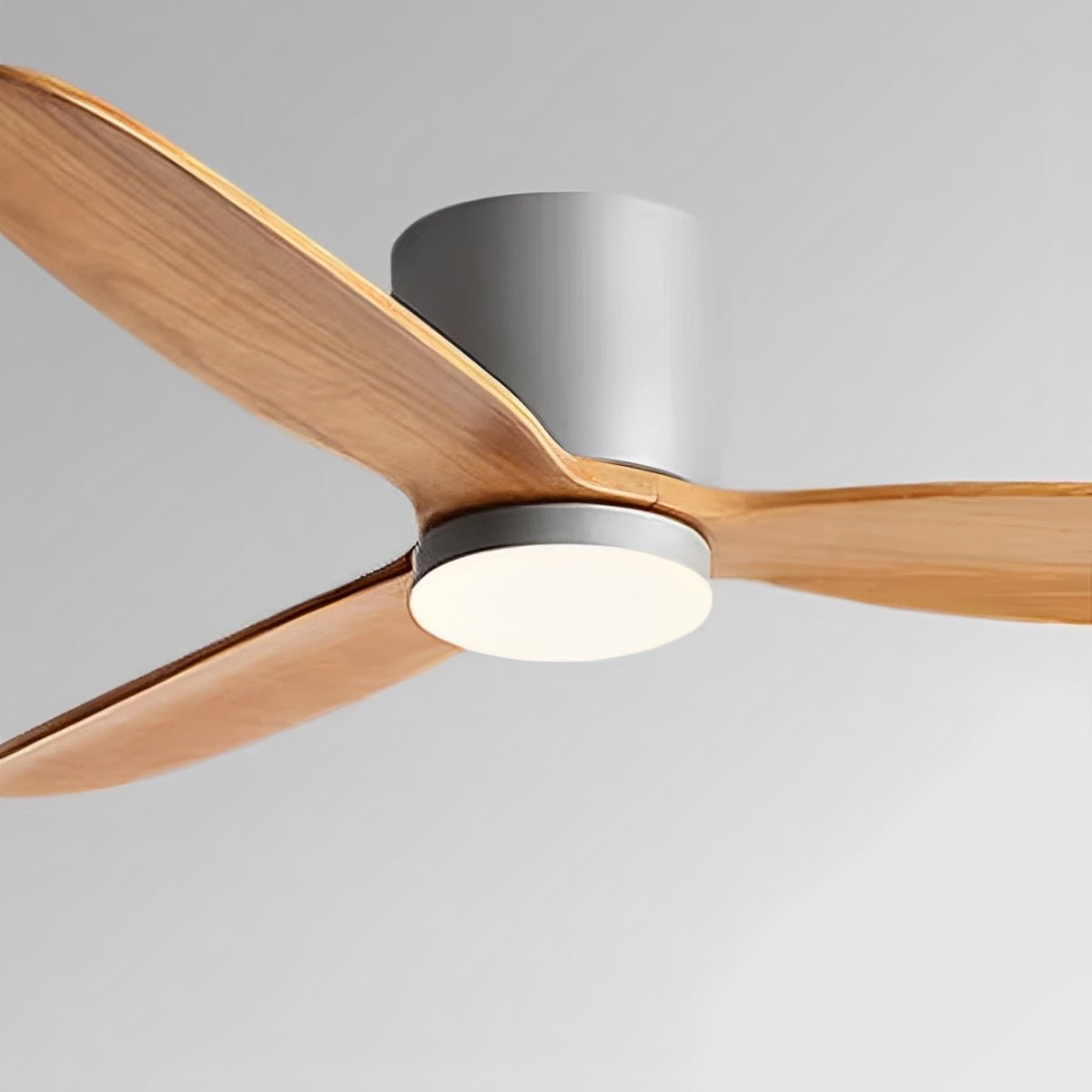 Modern Wood Grain Ceiling Fan with LED Light | Remote Control and 6-Speed Motor for Living Room 7