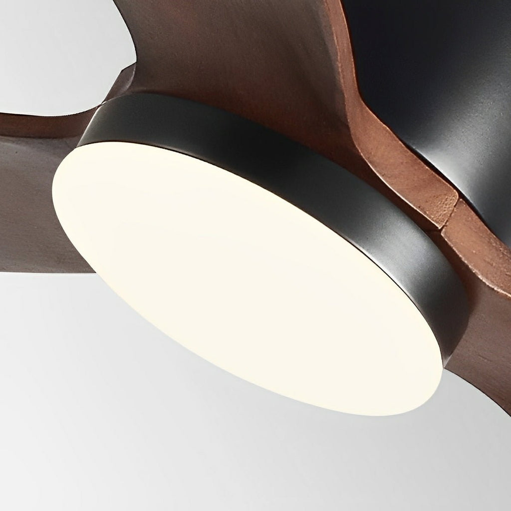 Modern Wood Grain Ceiling Fan with LED Light | Remote Control and 6-Speed Motor for Living Room 8