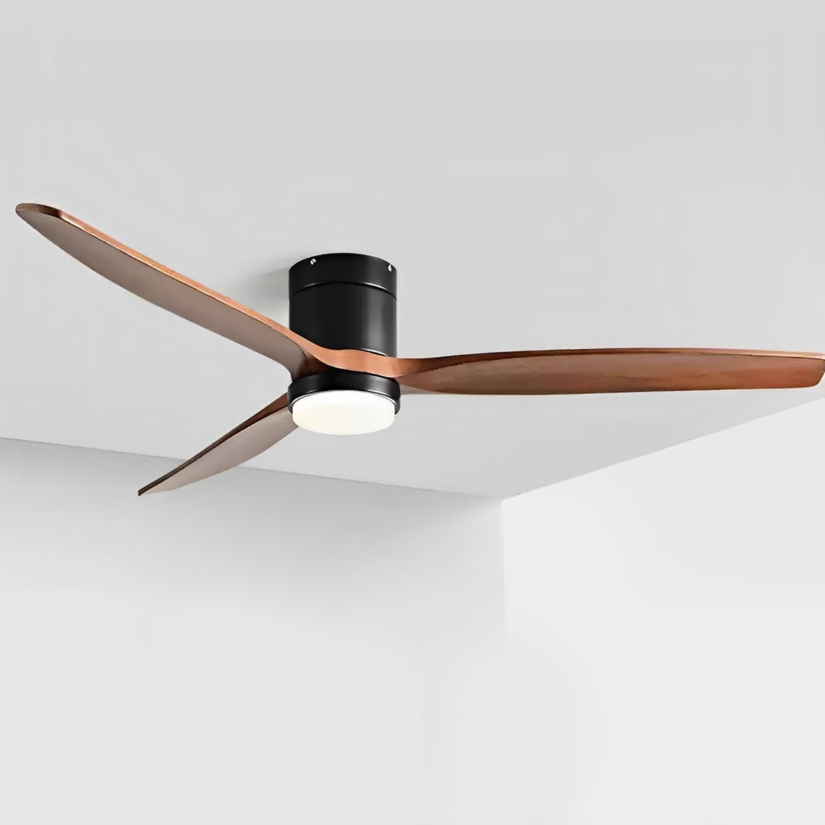 Modern Wood Grain Ceiling Fan with Lights | 6-Speed Remote Control for Living Room 5