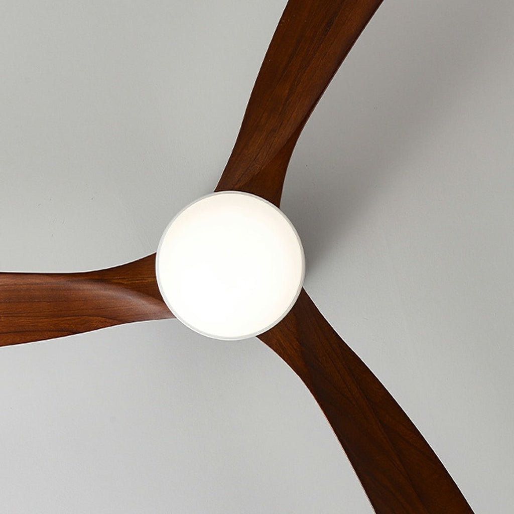 Modern Wood Grain Ceiling Fan with Lights and Remote | 6-Speed LED Lighting for Living Room 6