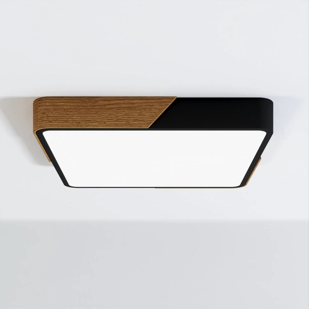Modern Wood LED Flush Mount Ceiling Light | Slim Design for Living Room 2