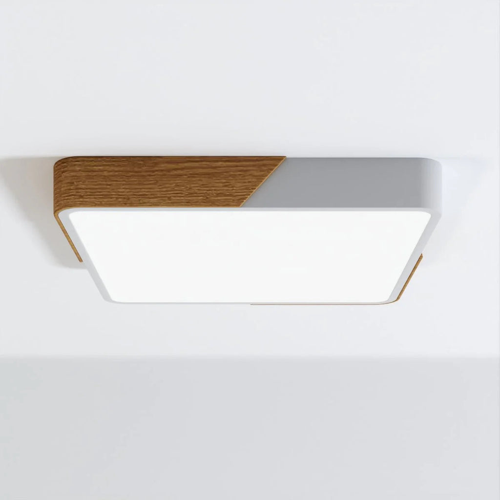 Modern Wood LED Flush Mount Ceiling Light | Slim Design for Living Room 3
