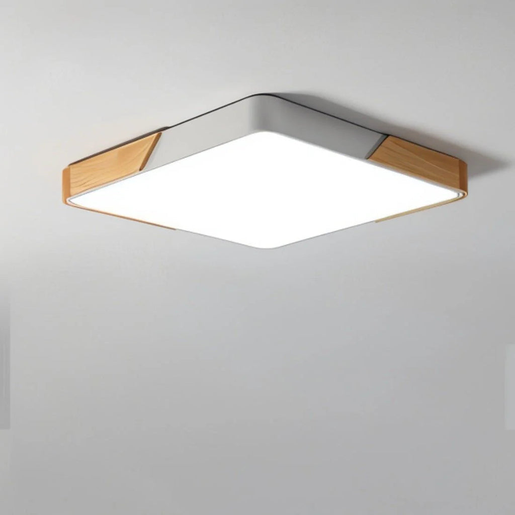 Modern Wood LED Flush Mount Ceiling Light | Slim Design for Living Room 6