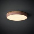 Modern Wood Trim Flush LED Ceiling Light | Dimmable with Remote for Living Room 0