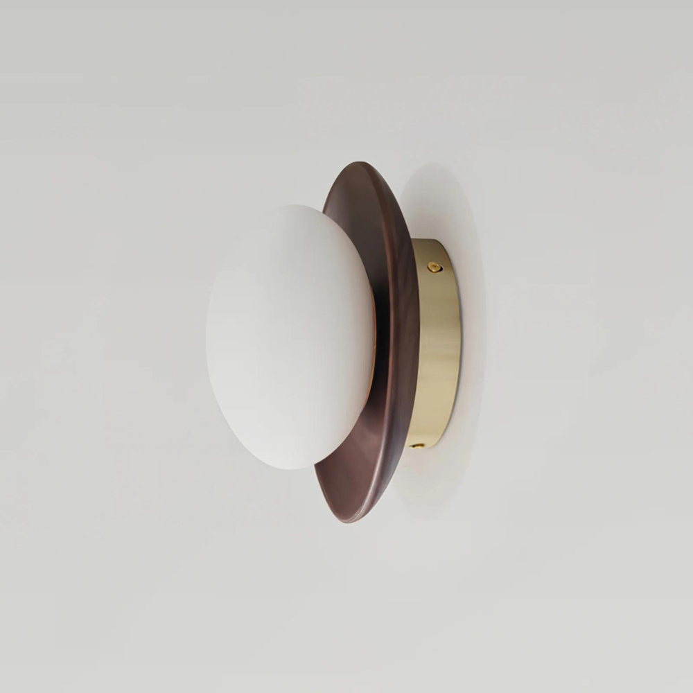 Nordic Natural Wood Wall Sconce with Globe Glass Shade | Hardwired LED Lighting for Bedroom 6