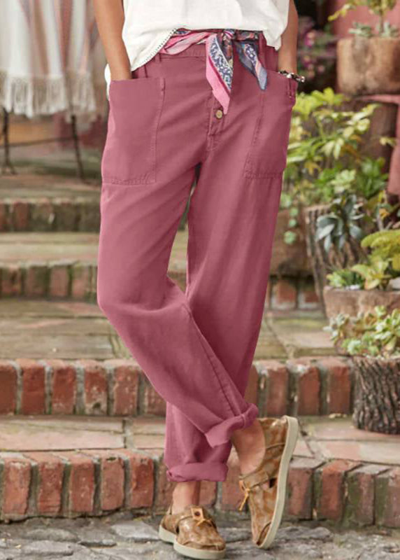 Kynna | Fashion Button Trousers with Pockets