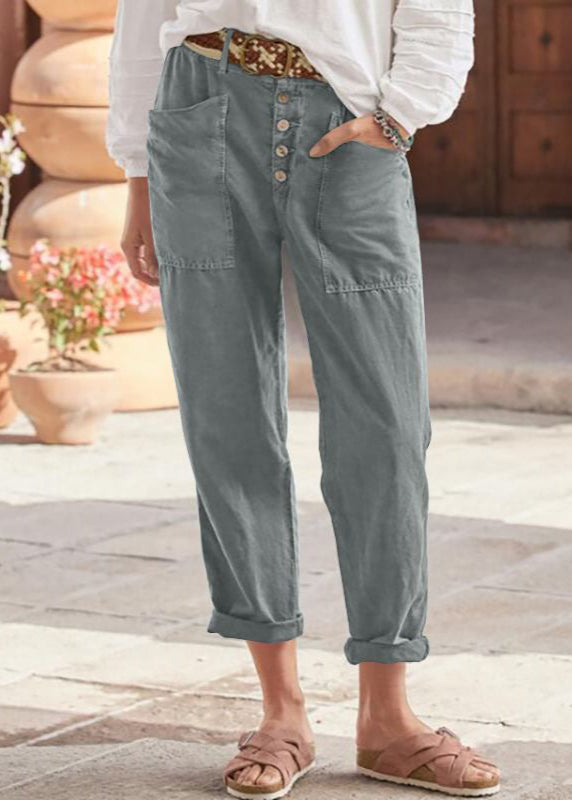 Kynna | Fashion Button Trousers with Pockets