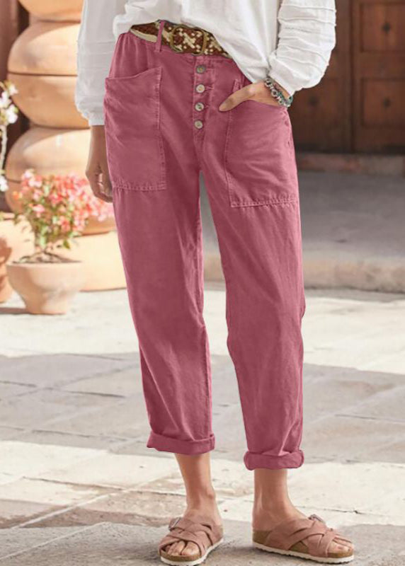 Kynna | Fashion Button Trousers with Pockets