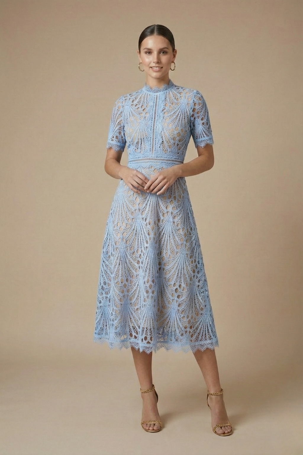 Ismerie | Festive Lace Midi Dress
