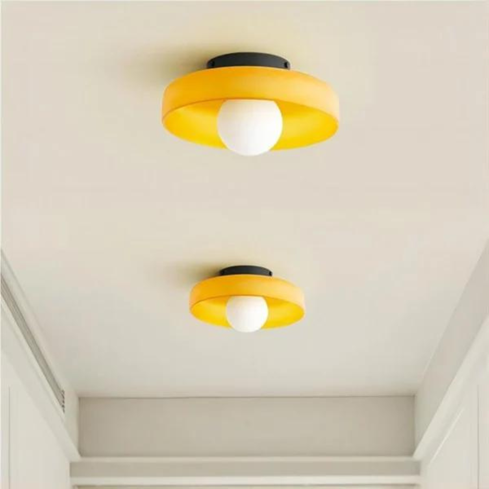 Scandinavian Aluminium Alloy Flush Mount Ceiling Light | Three-Colour LED Fixture for Living Room 6