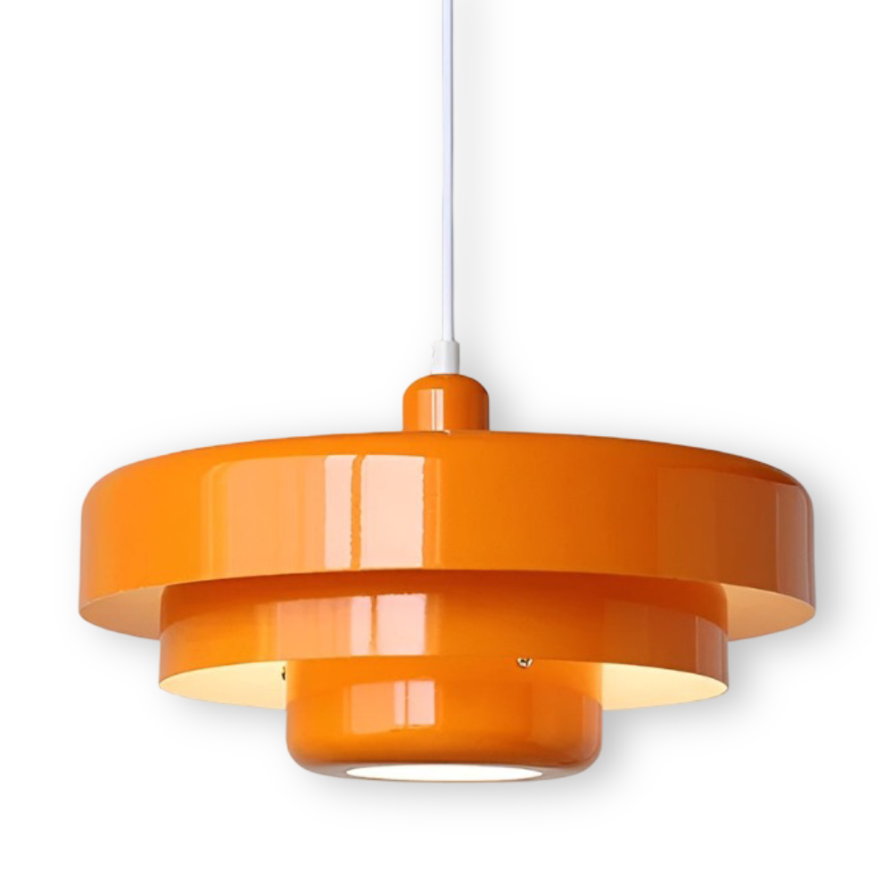 Scandinavian Glass Pendant Light with Integrated Warm LED | Dimmable E27 Bulb for Dining Room 0