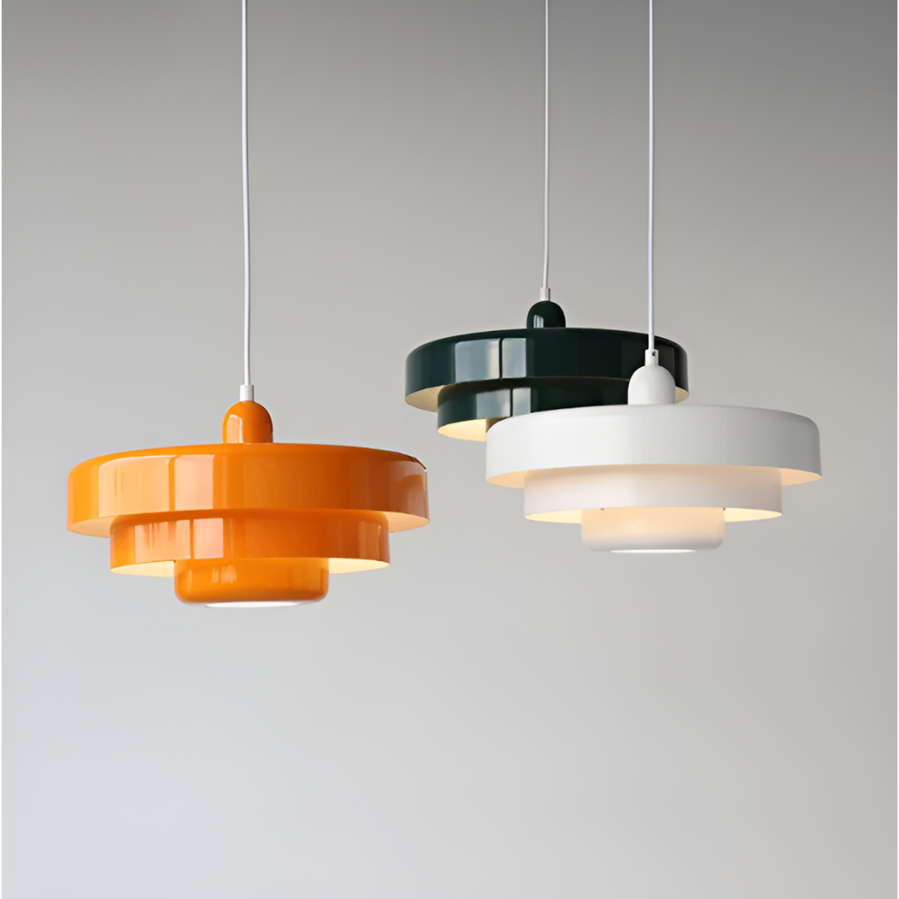 Scandinavian Glass Pendant Light with Integrated Warm LED | Dimmable E27 Bulb for Dining Room 2