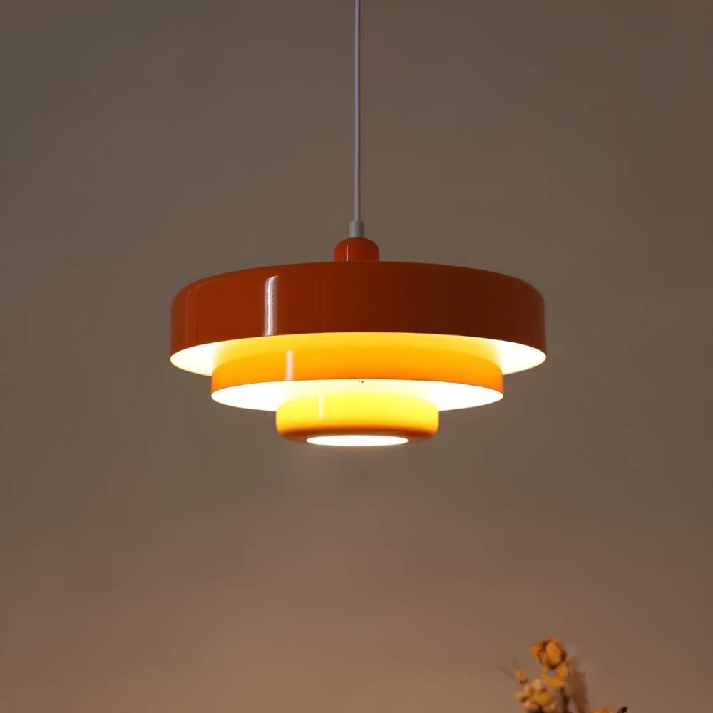 Scandinavian Glass Pendant Light with Integrated Warm LED | Dimmable E27 Bulb for Dining Room 6