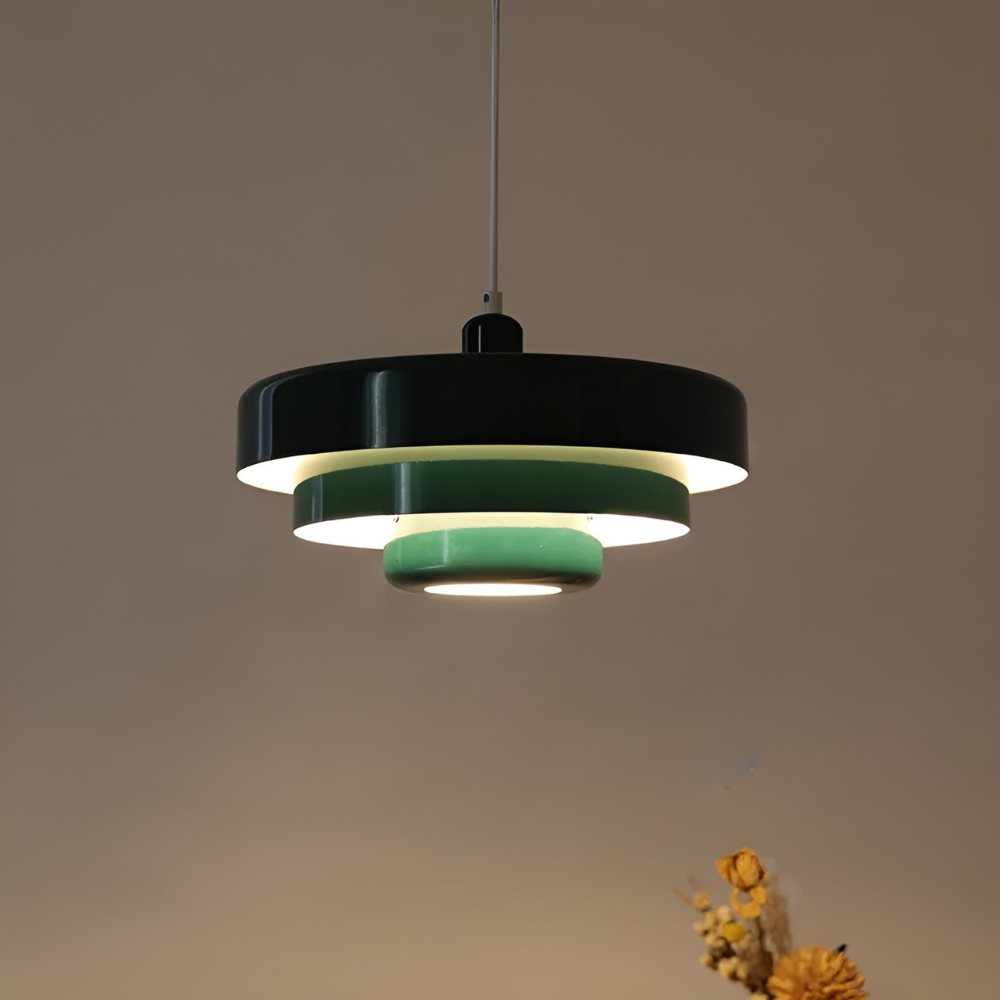 Scandinavian Glass Pendant Light with Integrated Warm LED | Dimmable E27 Bulb for Dining Room 7
