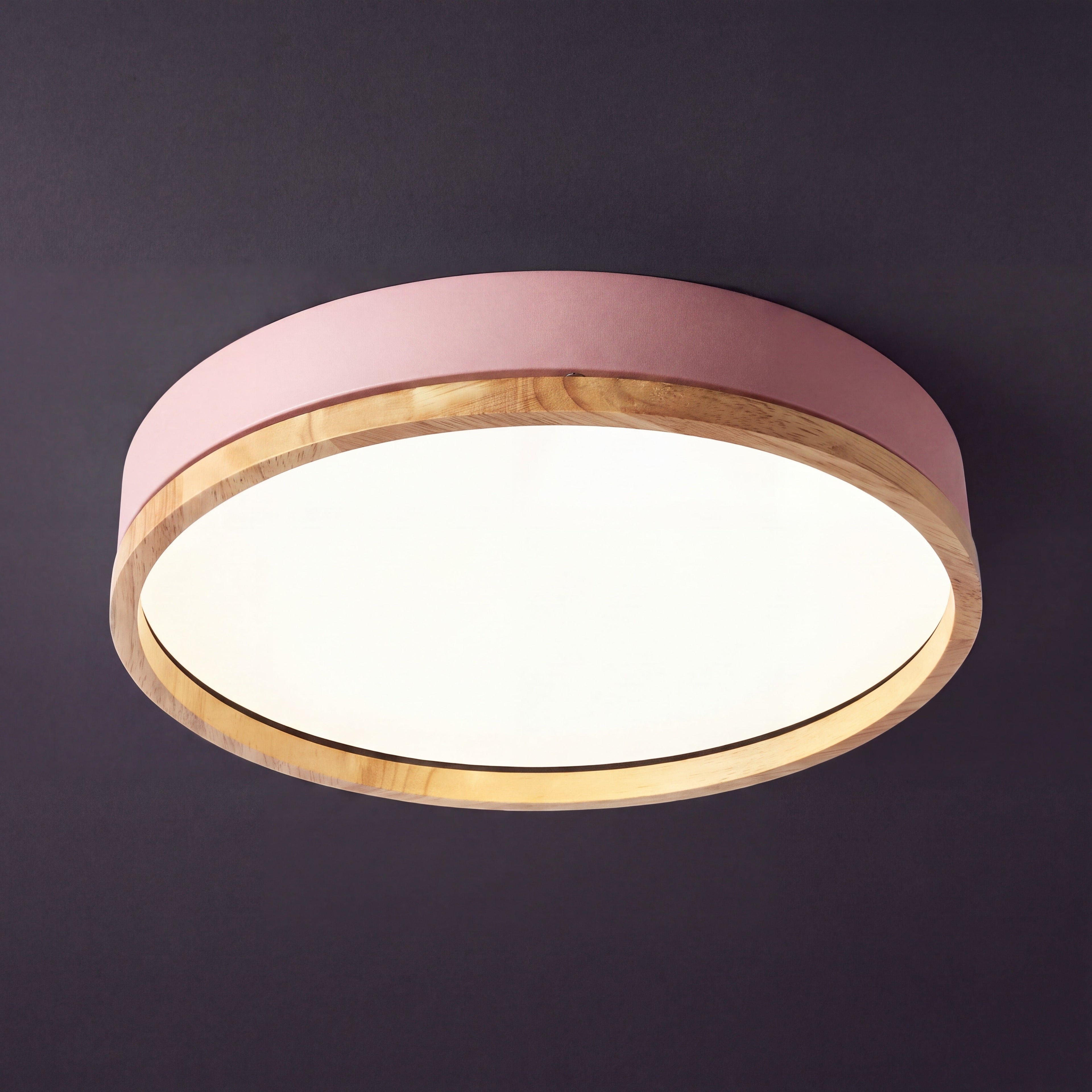 Scandinavian Wood Flush Mount Ceiling Light | Dimmable Remote Control for Living Room 1