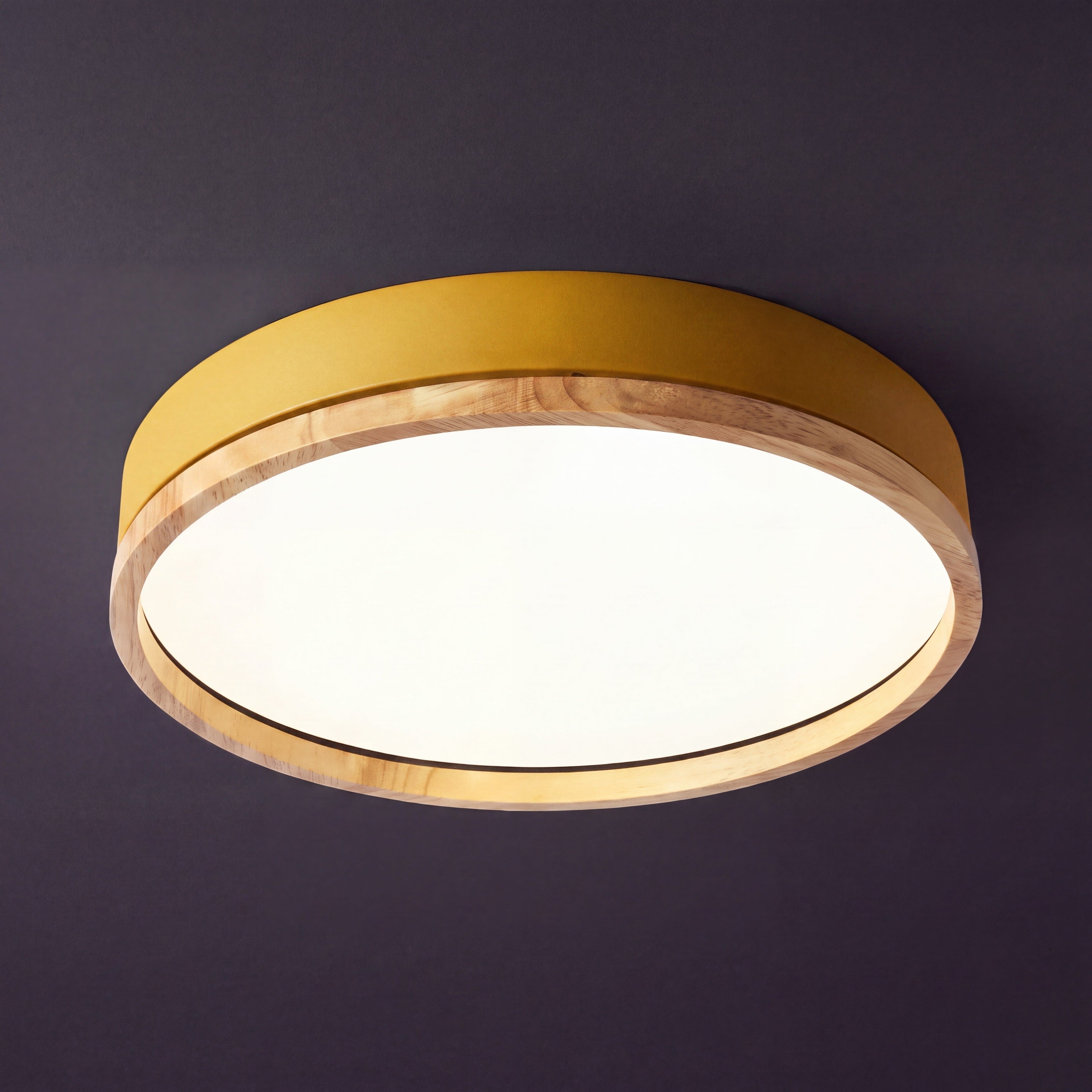 Scandinavian Wood Flush Mount Ceiling Light | Dimmable Remote Control for Living Room 2