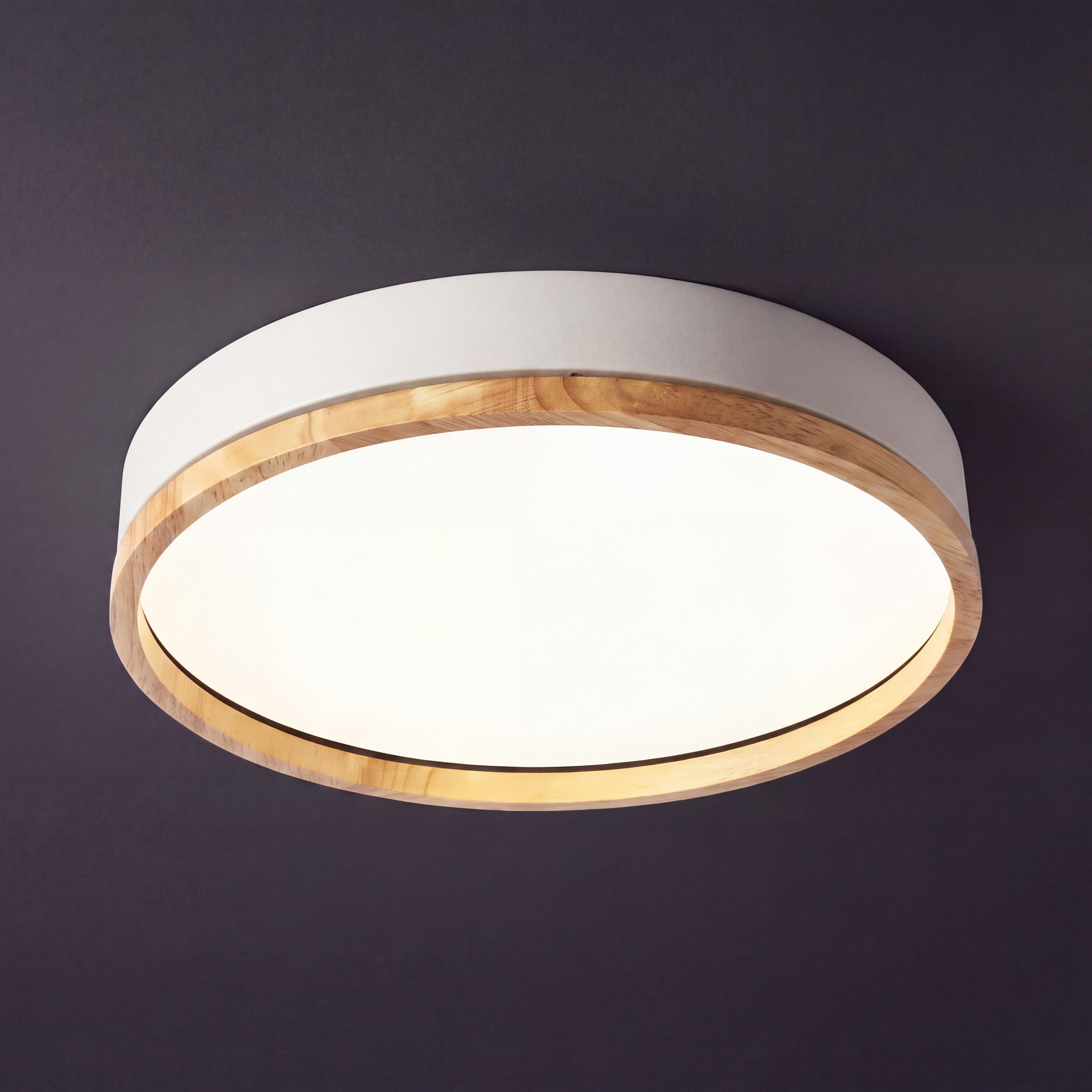 Scandinavian Wood Flush Mount Ceiling Light | Dimmable Remote Control for Living Room 3