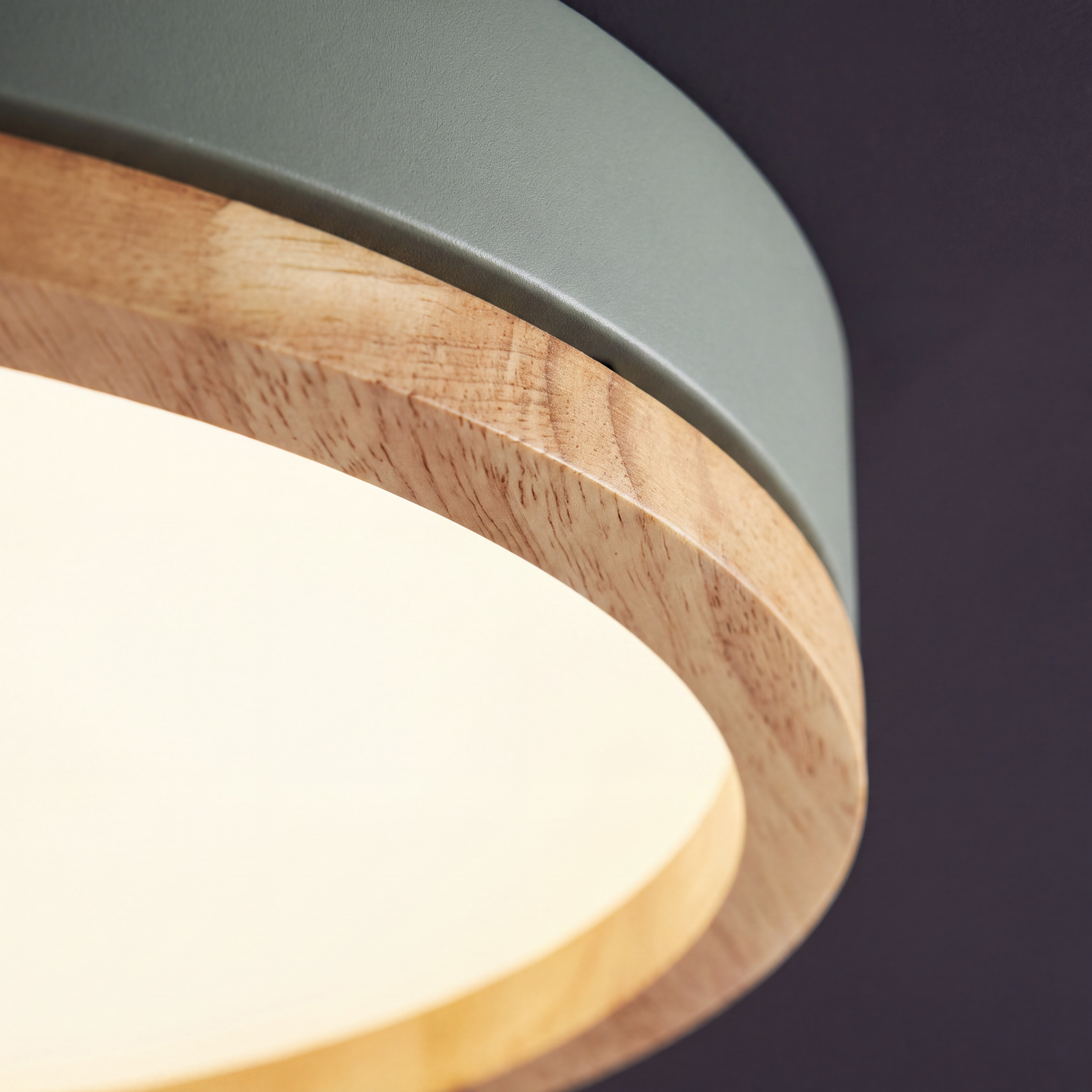 Scandinavian Wood Flush Mount Ceiling Light | Dimmable Remote Control for Living Room 5
