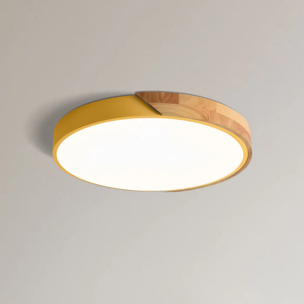Scandinavian Wood Flush Mount Ceiling Light | LED Energy-Saving Fixture for Hallway 11