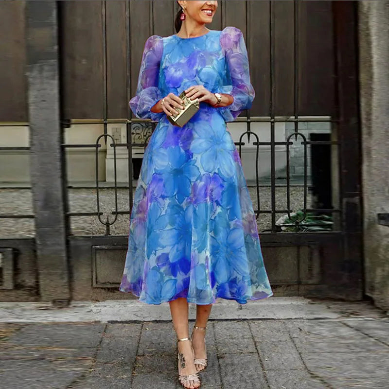 Corielle | Floral A-Line Midi Dress