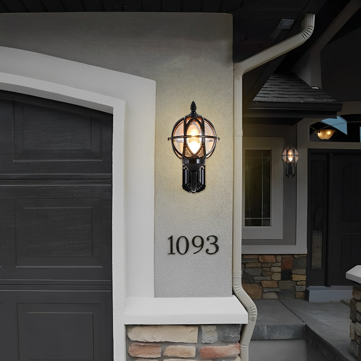 Vintage Black Aluminum Outdoor Wall Lantern | Waterproof Design for Patio 3