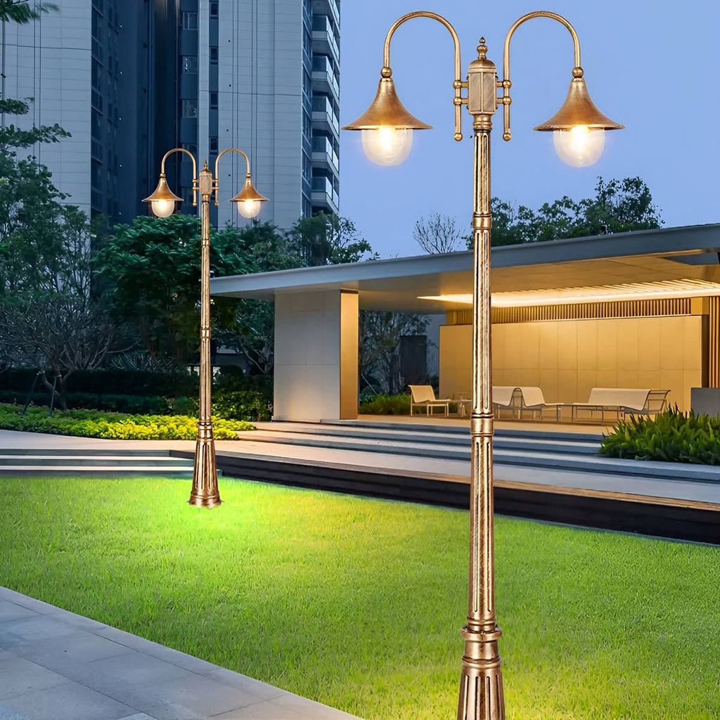 Vintage Black Die-Cast Aluminium Outdoor Pole Light | Waterproof LED Garden Lighting for Pathways 8