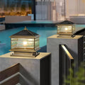 Vintage Copper Outdoor Post Lamp | IP65 Waterproof Solar Light for Garden 0