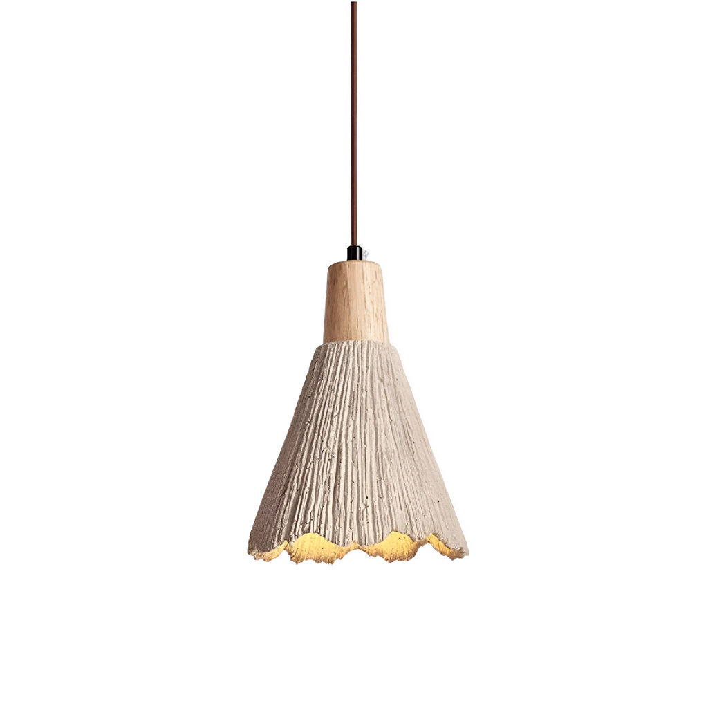 Wabi-Sabi Cement Pendant Light with PVC Shade | E27 LED Compatible for Dining Room 10
