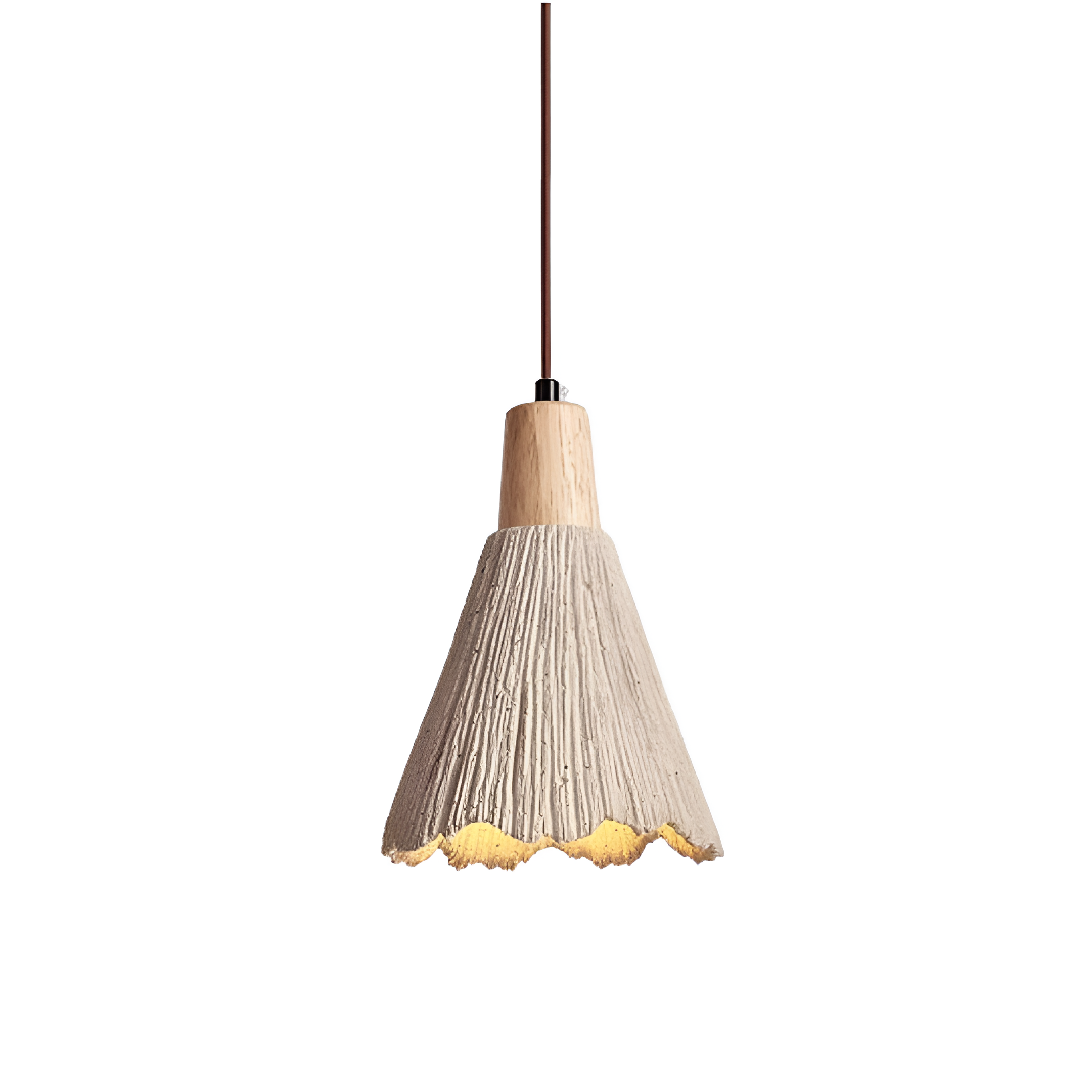 Wabi-Sabi Cement Pendant Light with PVC Shade | E27 LED Compatible for Dining Room 10