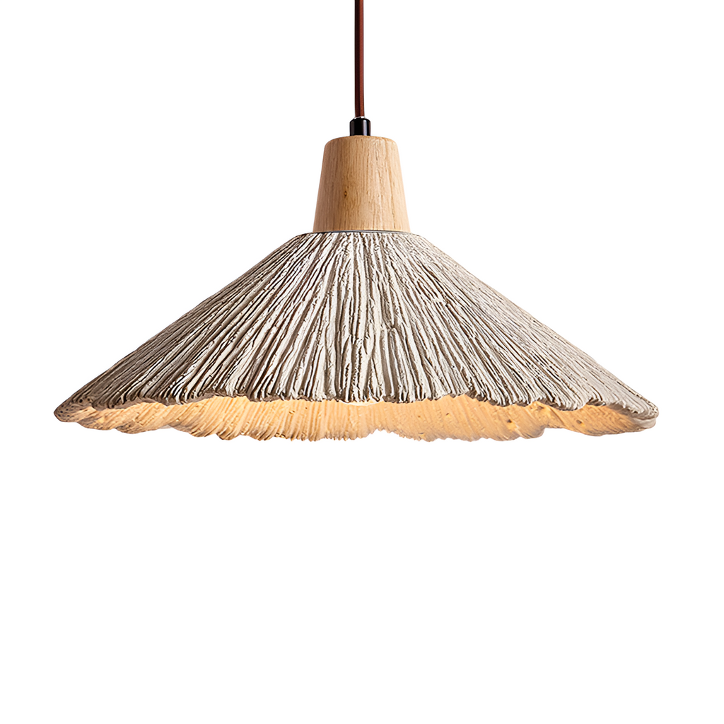 Wabi-Sabi Cement Pendant Light with PVC Shade | E27 LED Compatible for Dining Room 9