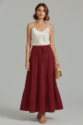 Caleigh | Fashion Stretchy Tiered Maxi Skirt with Elastic Waist