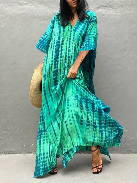 Women's Breathable Cotton Maxi Dress | Relaxed Fit Summer Resort Wear 0