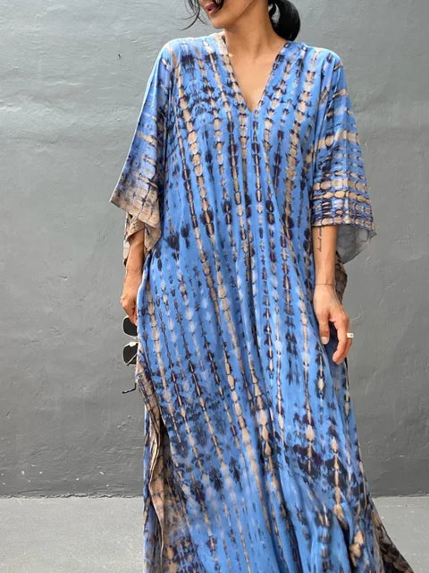 Women's Breathable Cotton Maxi Dress | Relaxed Fit Summer Resort Wear 1